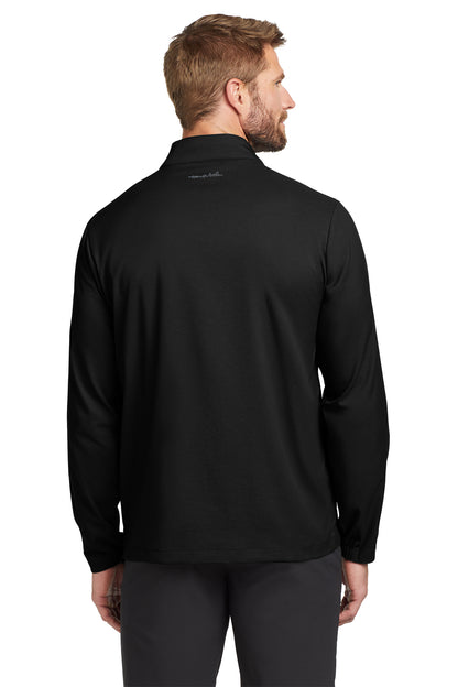 TravisMathew Surfside Full-Zip Jacket in Black, back on model