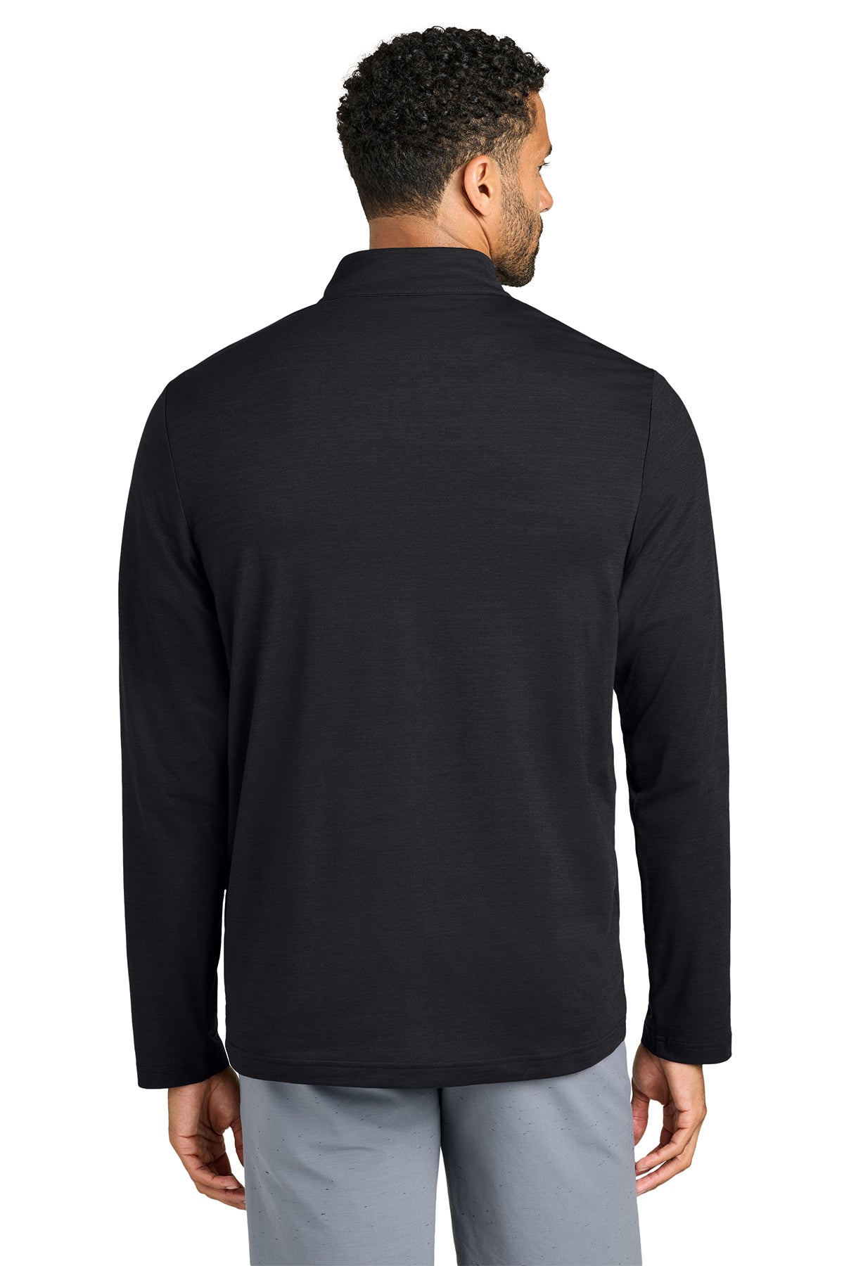 TravisMathew Crestview 1/4-Zip in Black, back on model