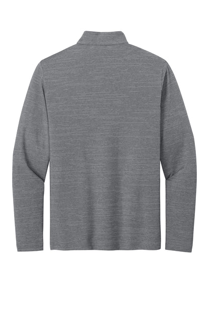 TravisMathew Crestview 1/4-Zip in Grey Heather, back flat