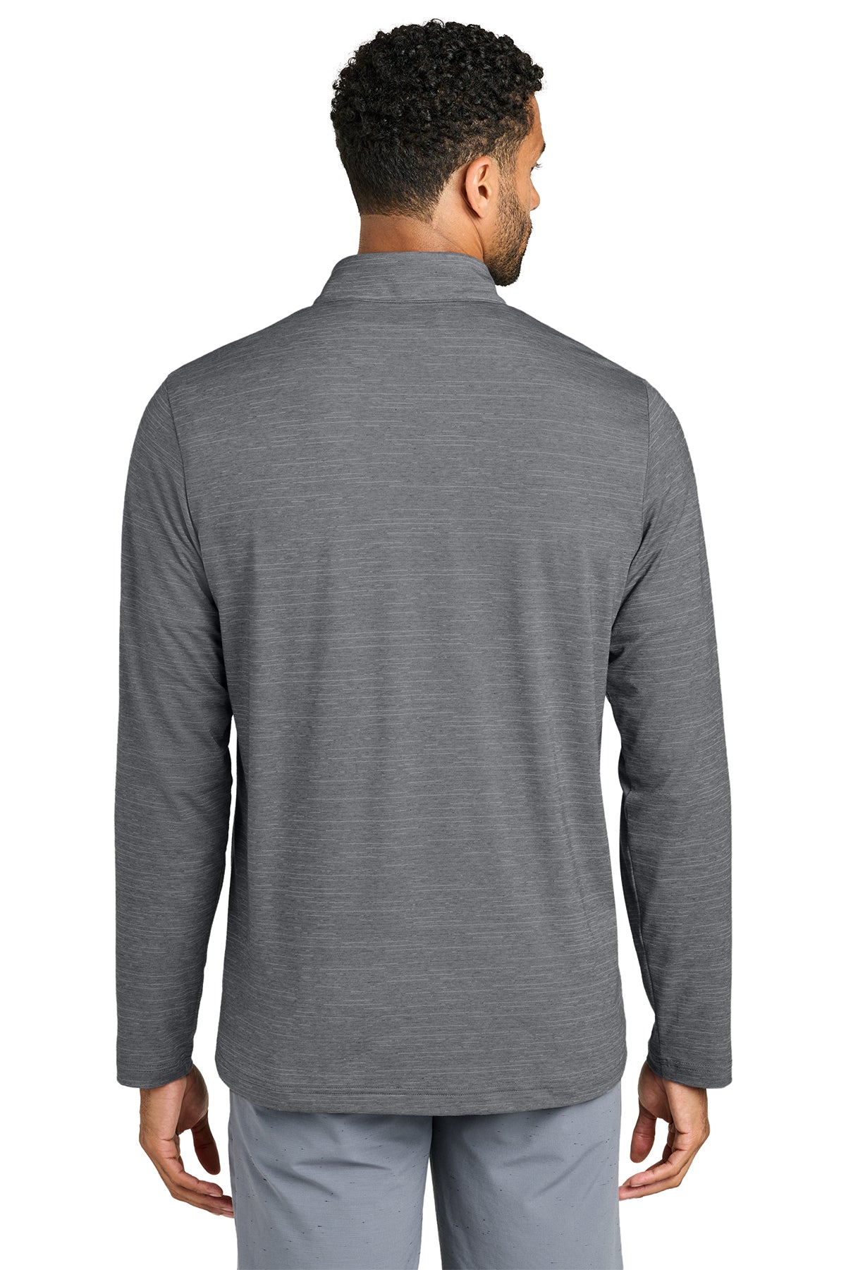 TravisMathew Crestview 1/4-Zip in Grey Heather, back on model