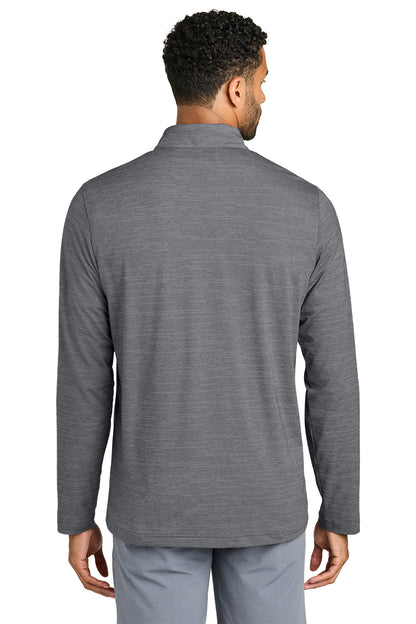 TravisMathew Crestview 1/4-Zip in Grey Heather, back on model