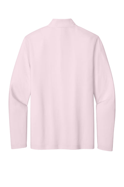 TravisMathew Crestview 1/4-Zip in Stone Pink, back flat