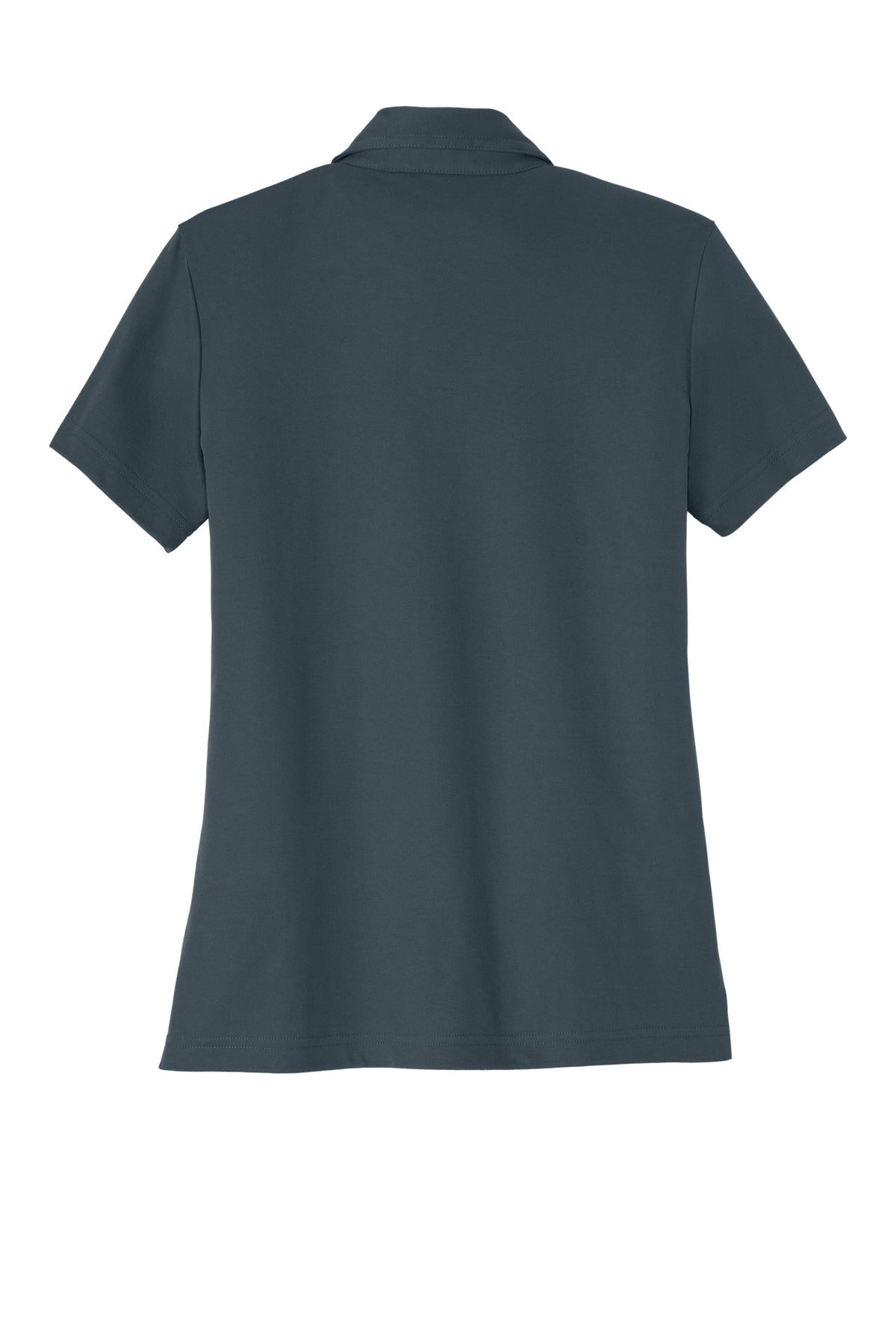 TravisMathew Women's Oceanside Solid Polo in Blue Nights, back flat