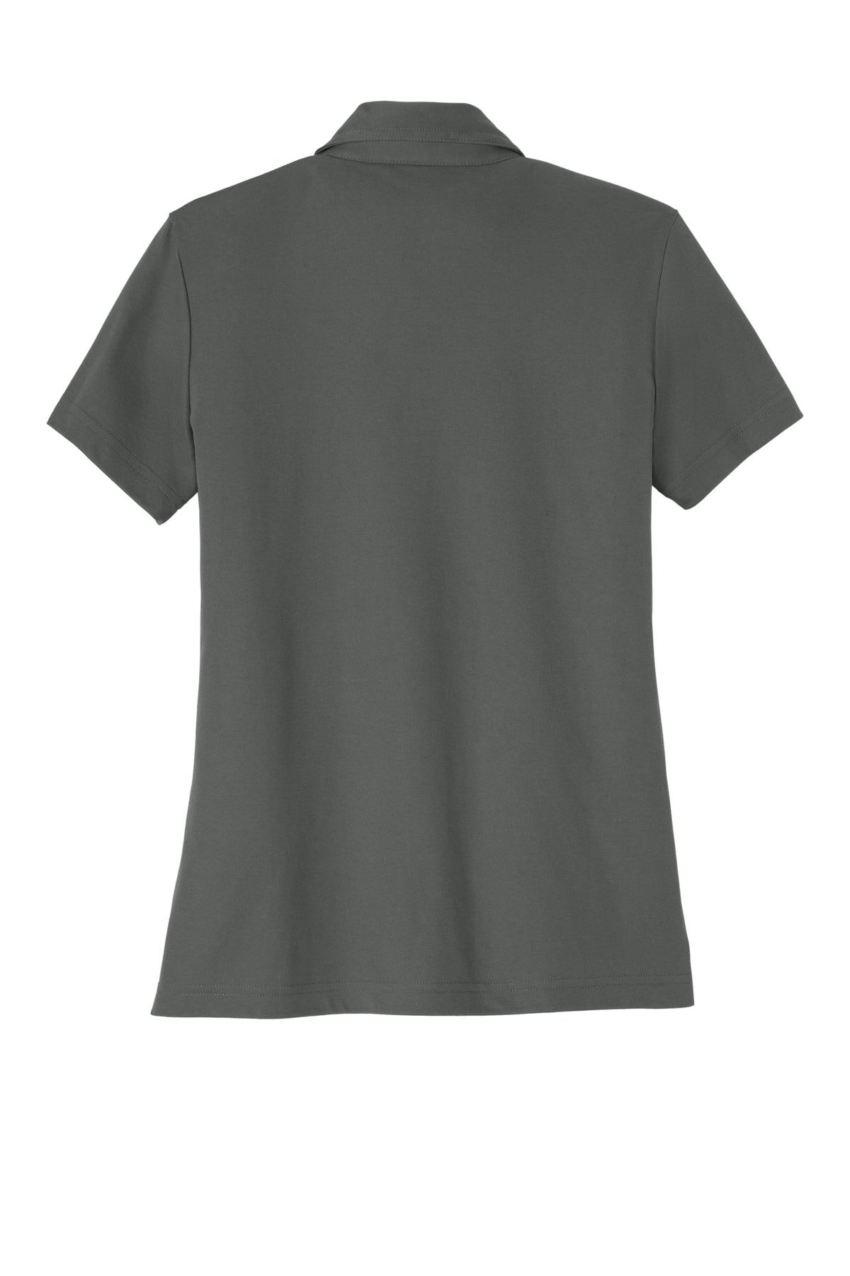 TravisMathew Women's Oceanside Solid Polo in Quiet Shade Grey, back flat