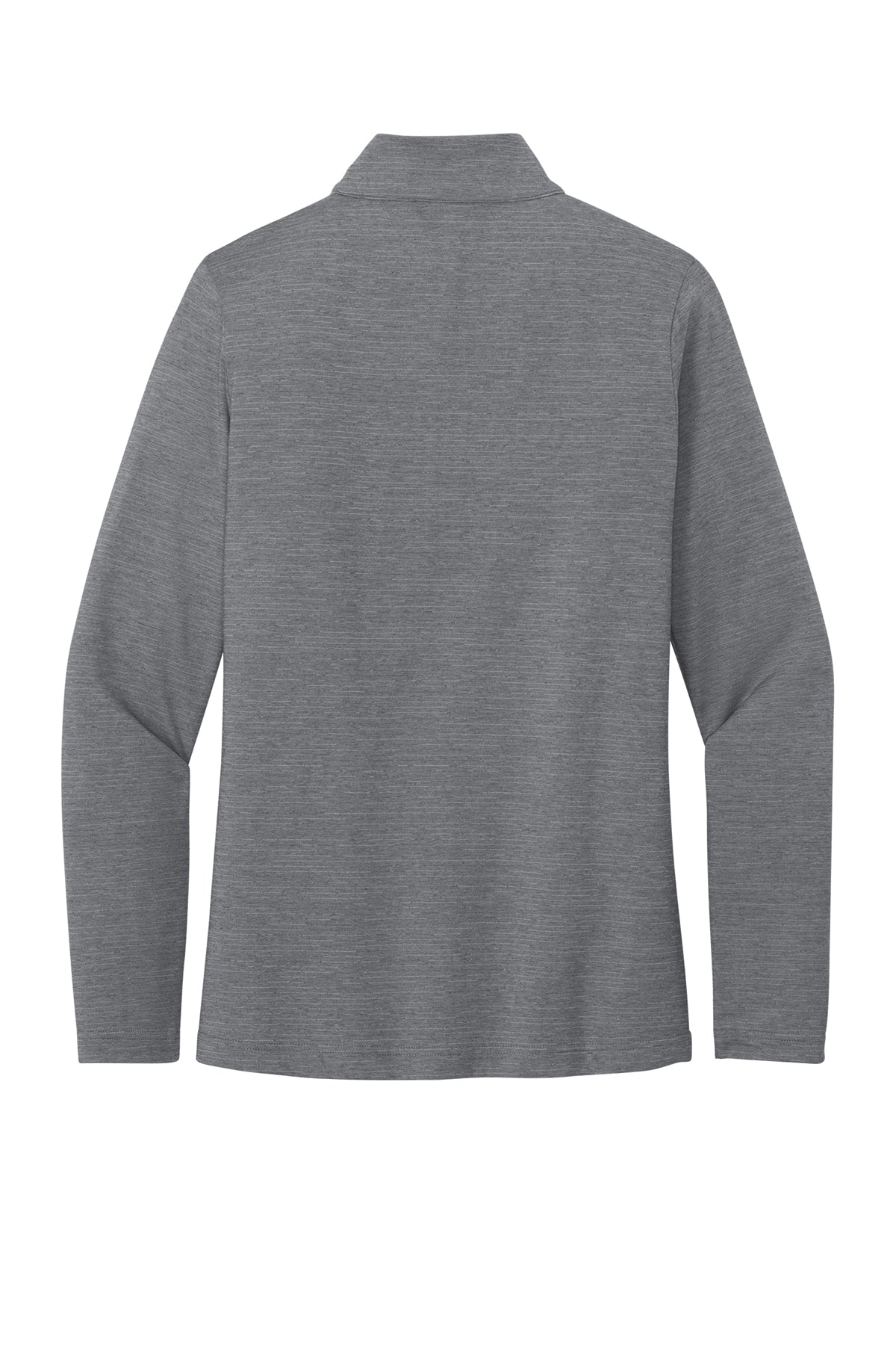 TravisMathew Women's Crestview 1/4-Zip in Grey Heather, back flat
