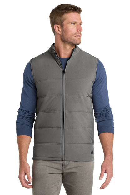 TravisMathew Cold Bay Vest in Quiet Shade Grey, front on model