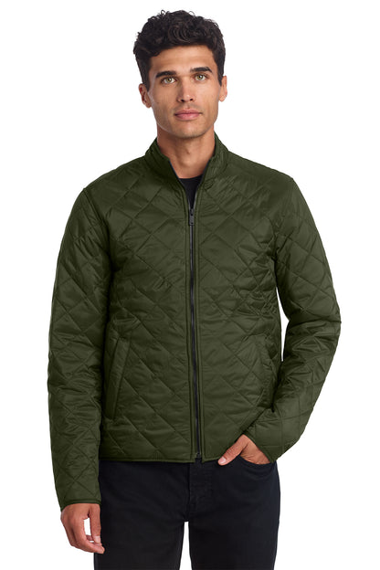 Mercer+Mettle Quilted Full-Zip Jacket in Townsend Green, front on model