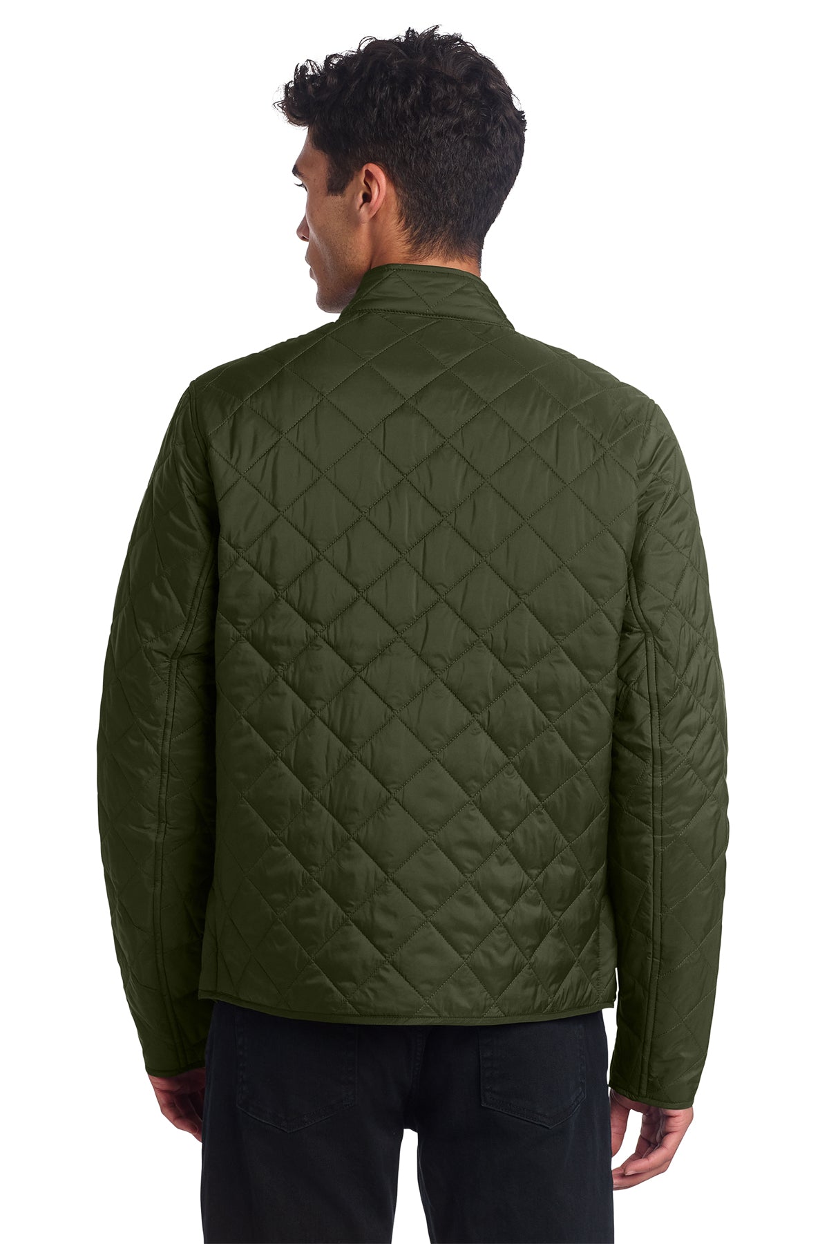 Mercer+Mettle Quilted Full-Zip Jacket in Townsend Green, back on model