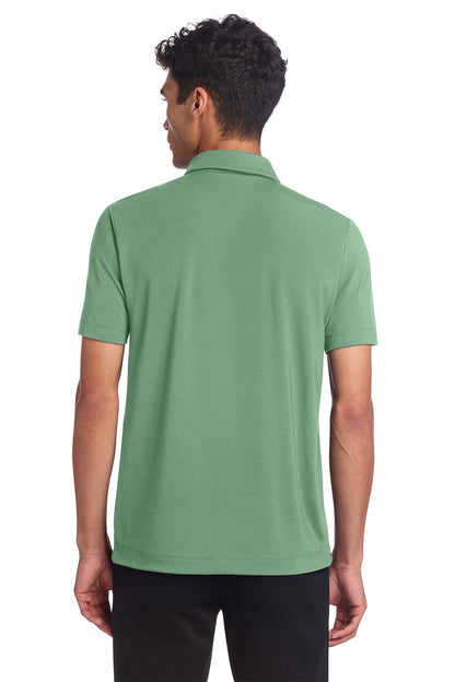 Mercer+Mettle Stretch Jersey Polo in Sage, back on model