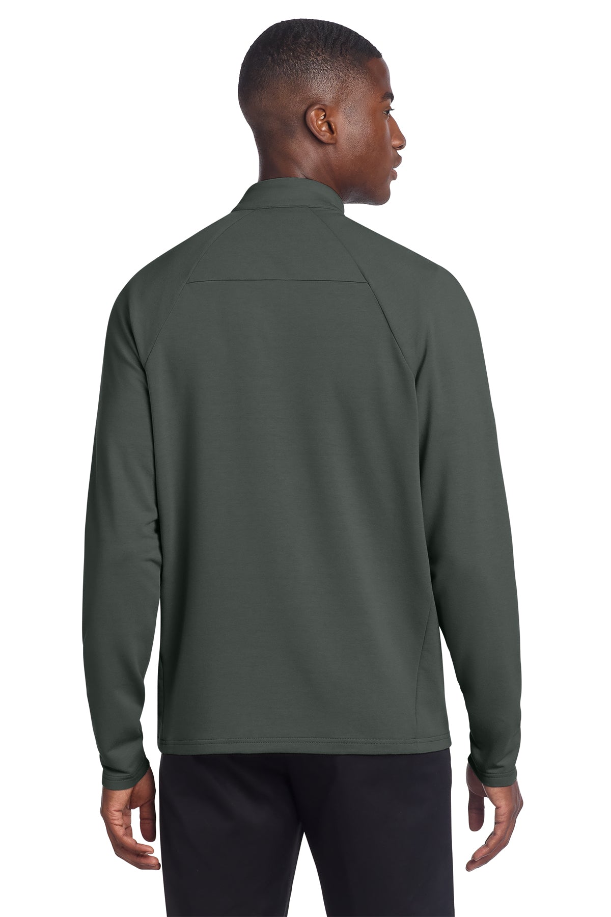 Mercer+Mettle Stretch 1/4-Zip Pullover in Anchor Grey, back on model