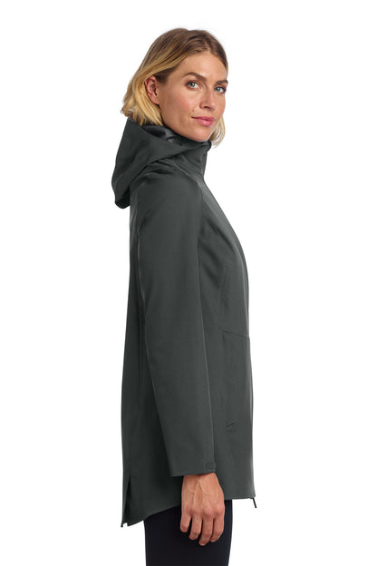 Mercer+Mettle Women’s Waterproof Rain Shell in Anchor Grey, side on model
