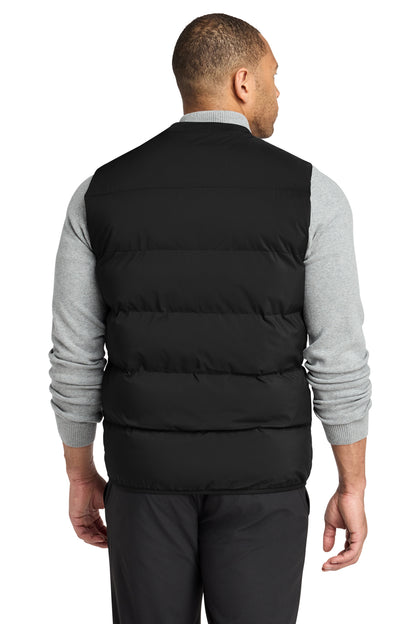 Mercer+Mettle Puffy Vest in Deep Black, back on model
