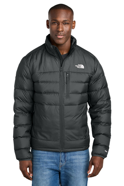 The North Face Down Hybrid Jacket in TNF Black, front on model