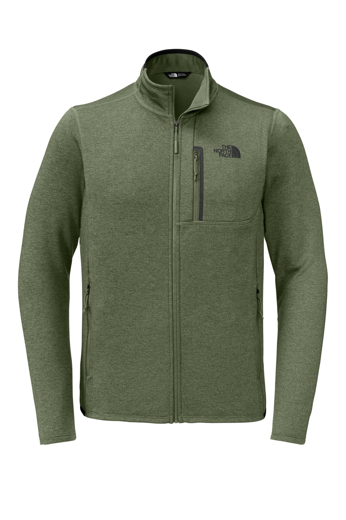 The North Face Skyline Full-Zip Fleece Jacket in Four Leaf Clover Heather, front flat