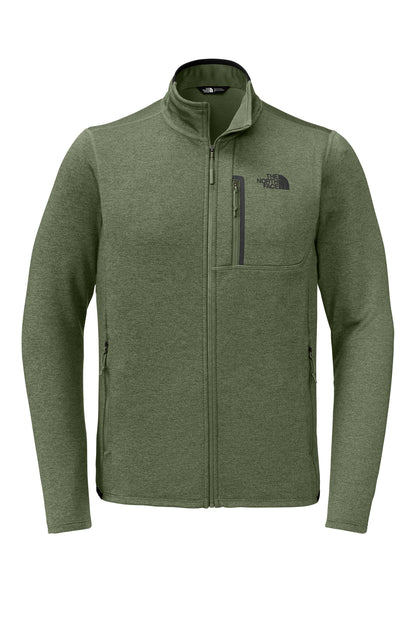 The North Face Skyline Full-Zip Fleece Jacket in Four Leaf Clover Heather, front flat