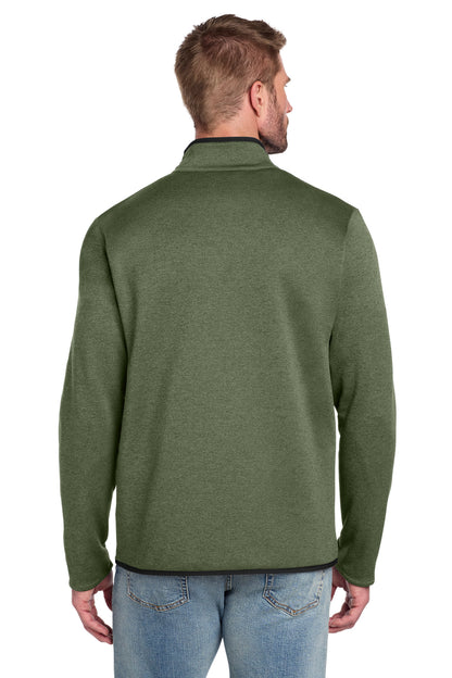 The North Face Skyline Full-Zip Fleece Jacket in Four Leaf Clover Heather, back on model