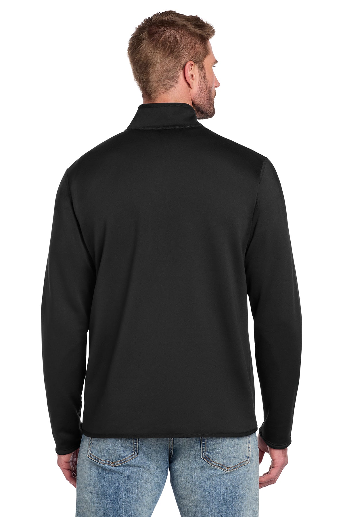 The North Face Skyline Full-Zip Fleece Jacket in TNF Black, back on model