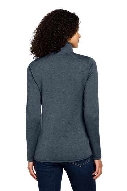 The North Face Women's Skyline Full-Zip Fleece Jacket in Urban Navy Heather, back on model