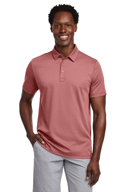 TravisMathew Bayfront Solid Polo in Roan Rouge, front on model