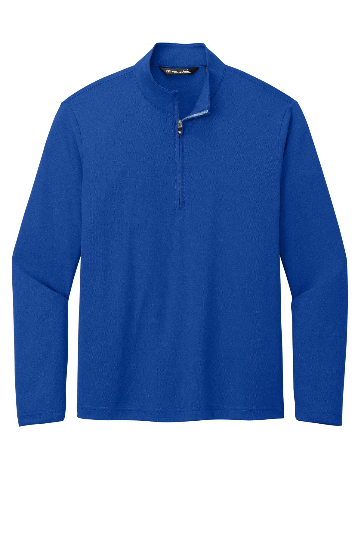 TravisMathew Coto Performance 1/4-Zip in Royal Blue, front flat