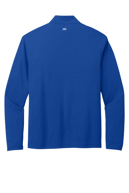TravisMathew Coto Performance 1/4-Zip in Royal Blue, back flat