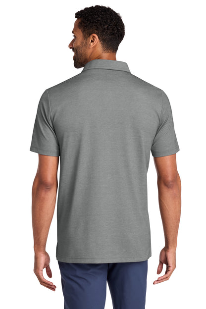 TravisMathew Sunsetters Pocket Polo in Grey Heather, back on model