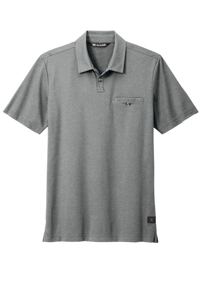 TravisMathew Sunsetters Pocket Polo in Grey Heather, front flat