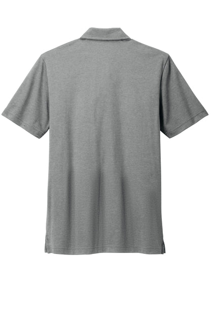 TravisMathew Sunsetters Pocket Polo in Grey Heather, back flat