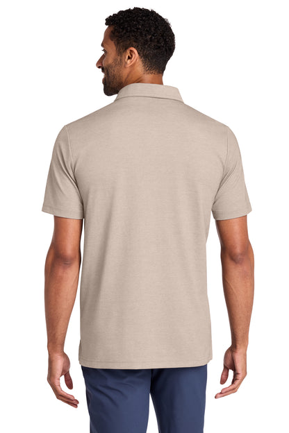 TravisMathew Sunsetters Pocket Polo in Portabella Heather, back on model