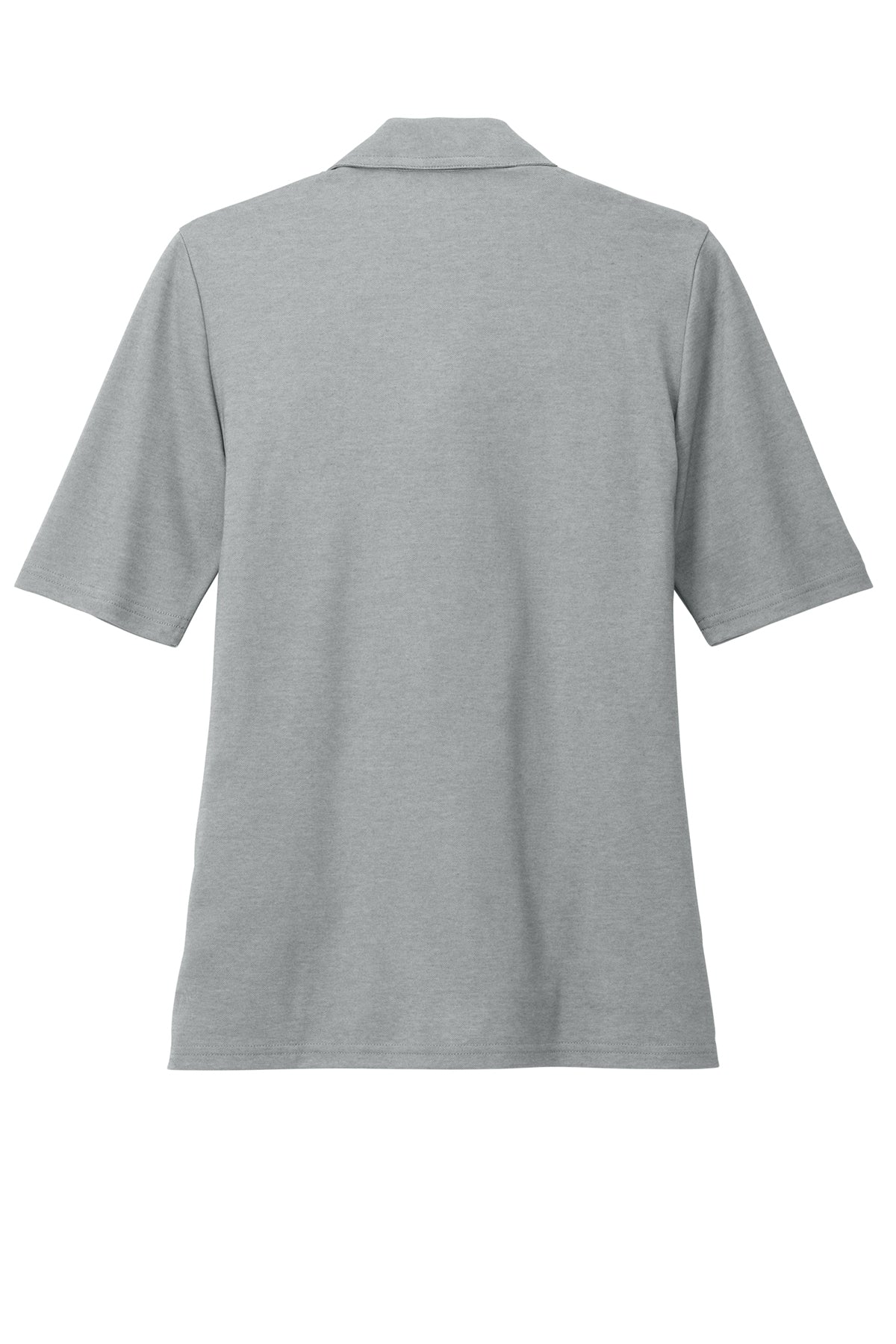 TravisMathew Women's Sunsetters Polo in Grey Heather, back flat