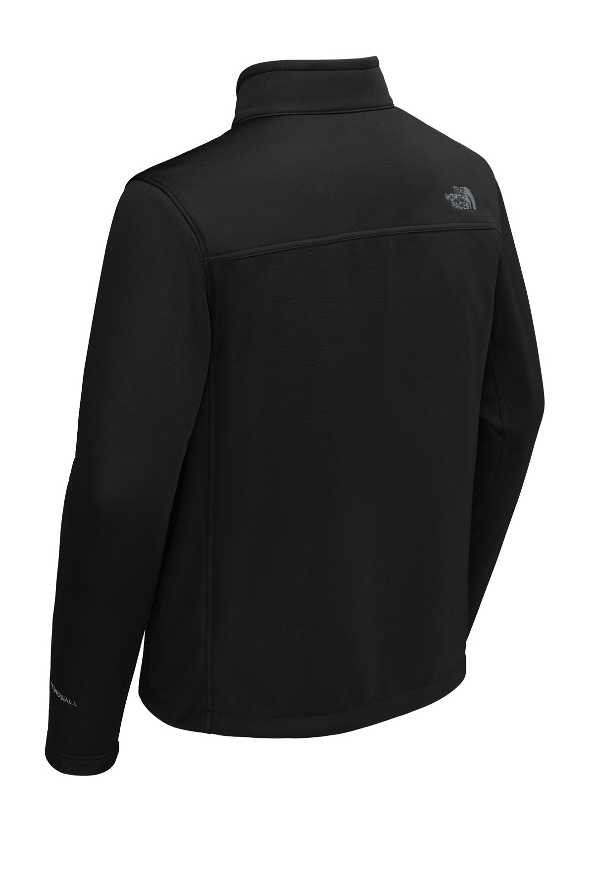 The North Face Chest Logo Ridgewall Soft Shell Jacket in TNF Black, back flat