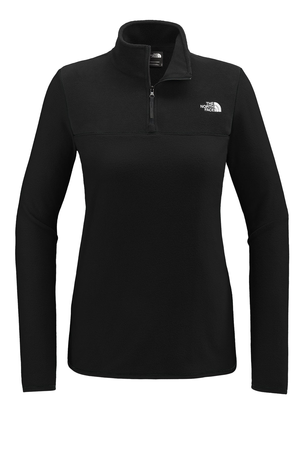 The North Face Women's Glacier 1/4-Zip Fleece in TNF Black, front flat