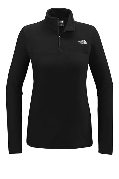 The North Face Women's Glacier 1/4-Zip Fleece in TNF Black, front flat