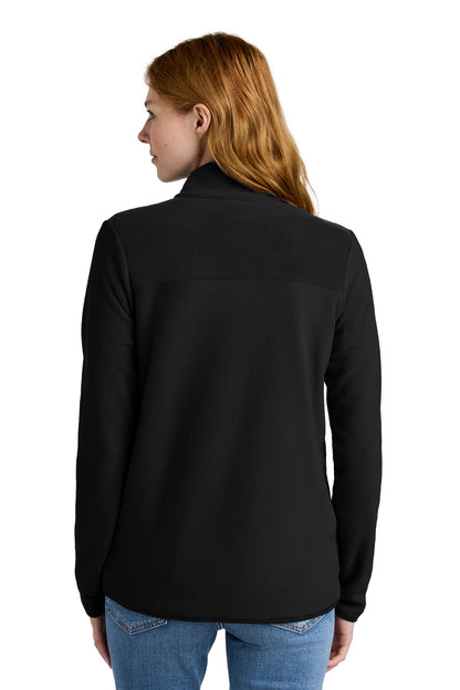 The North Face Women's Glacier 1/4-Zip Fleece in TNF Black, back on model