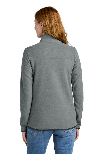 The North Face Women's Glacier 1/4-Zip Fleece in TNF Medium Grey Heather, back on model