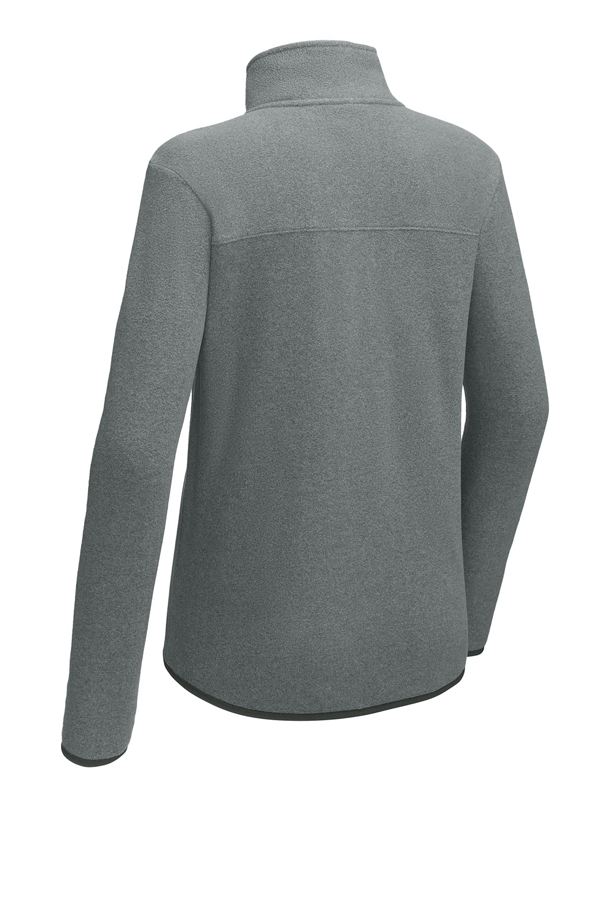 The North Face Women's Glacier Full-Zip Fleece Jacket in TNF Medium Grey Heather, back flat