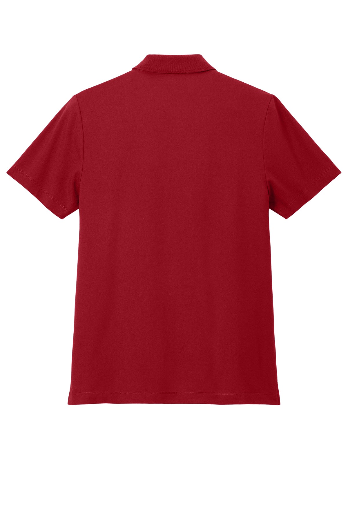 Mercer+Mettle Stretch Pique Polo in Apple Red, back flat