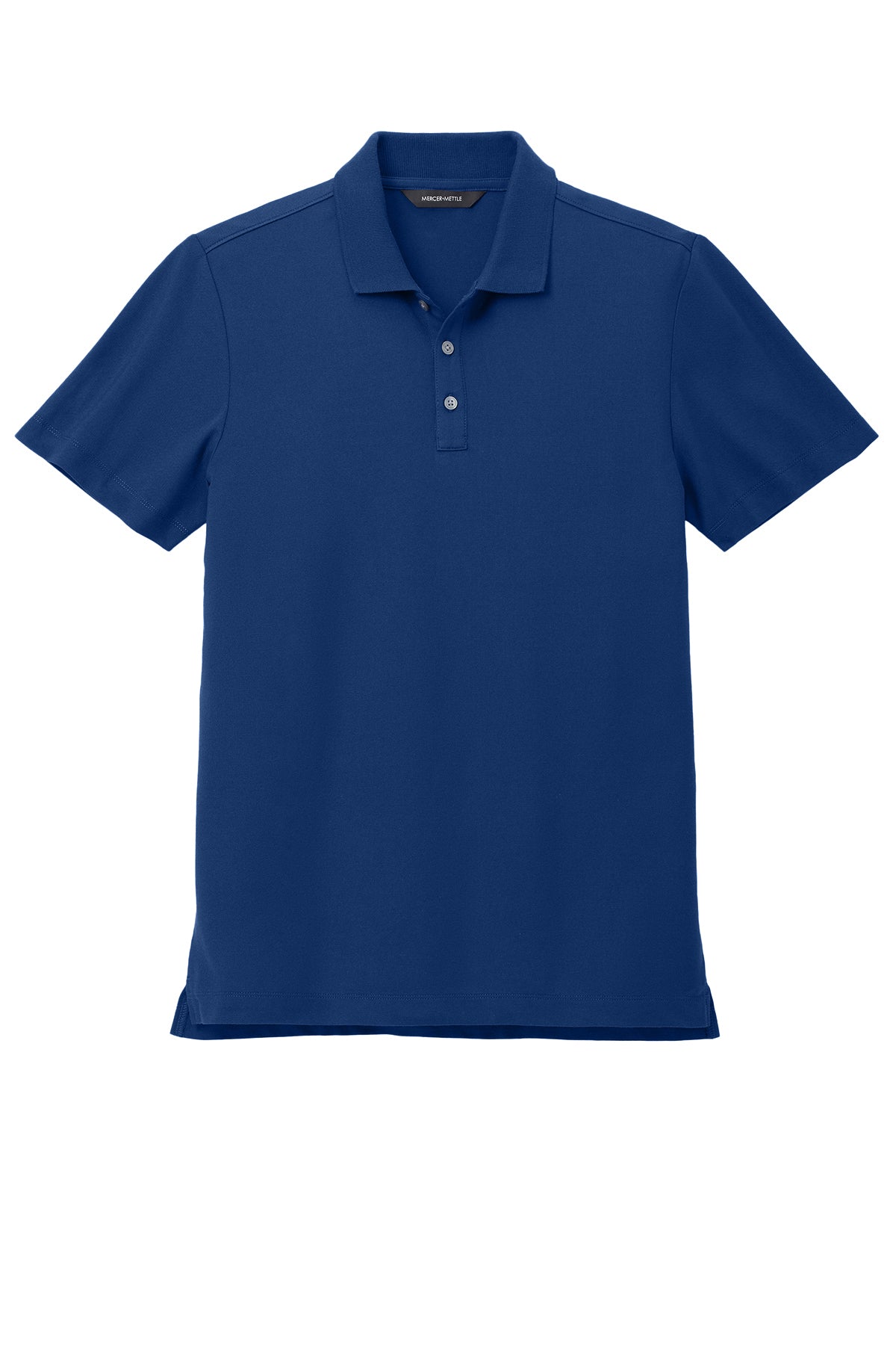 Mercer+Mettle Stretch Pique Polo in Blue Note, front flat