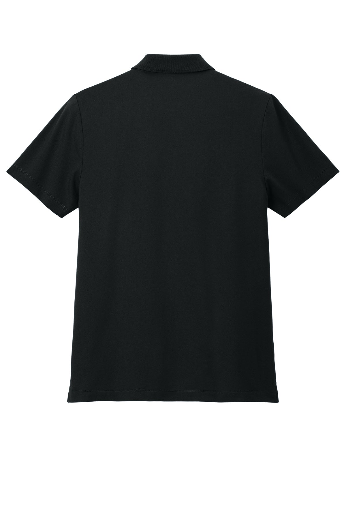 Mercer+Mettle Stretch Pique Polo in Deep Black, back flat