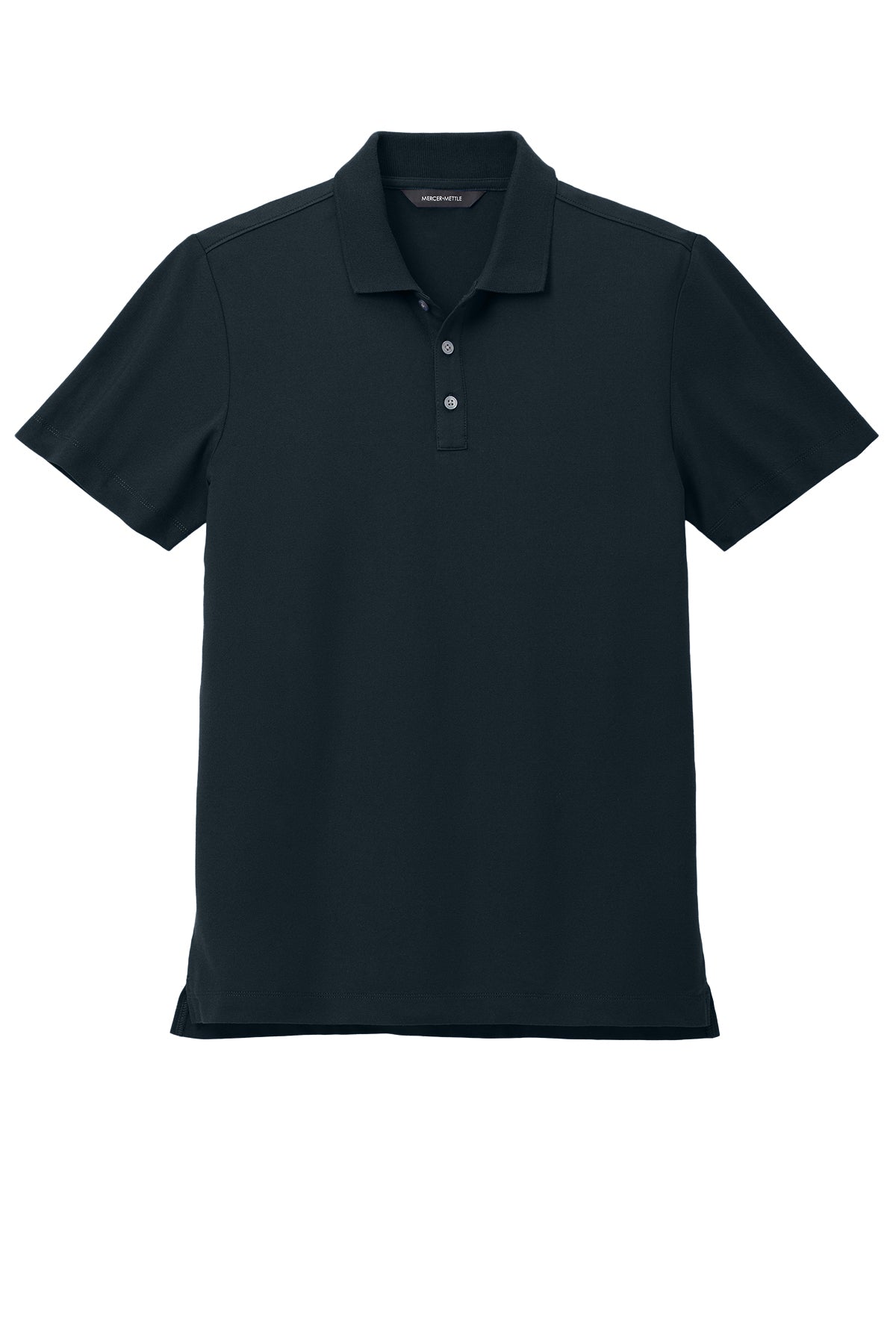 Mercer+Mettle Stretch Pique Polo in Night Navy, front flat