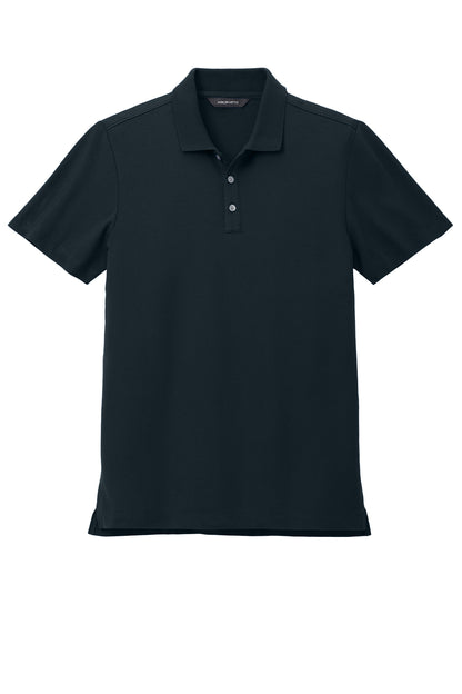Mercer+Mettle Stretch Pique Polo in Night Navy, front flat