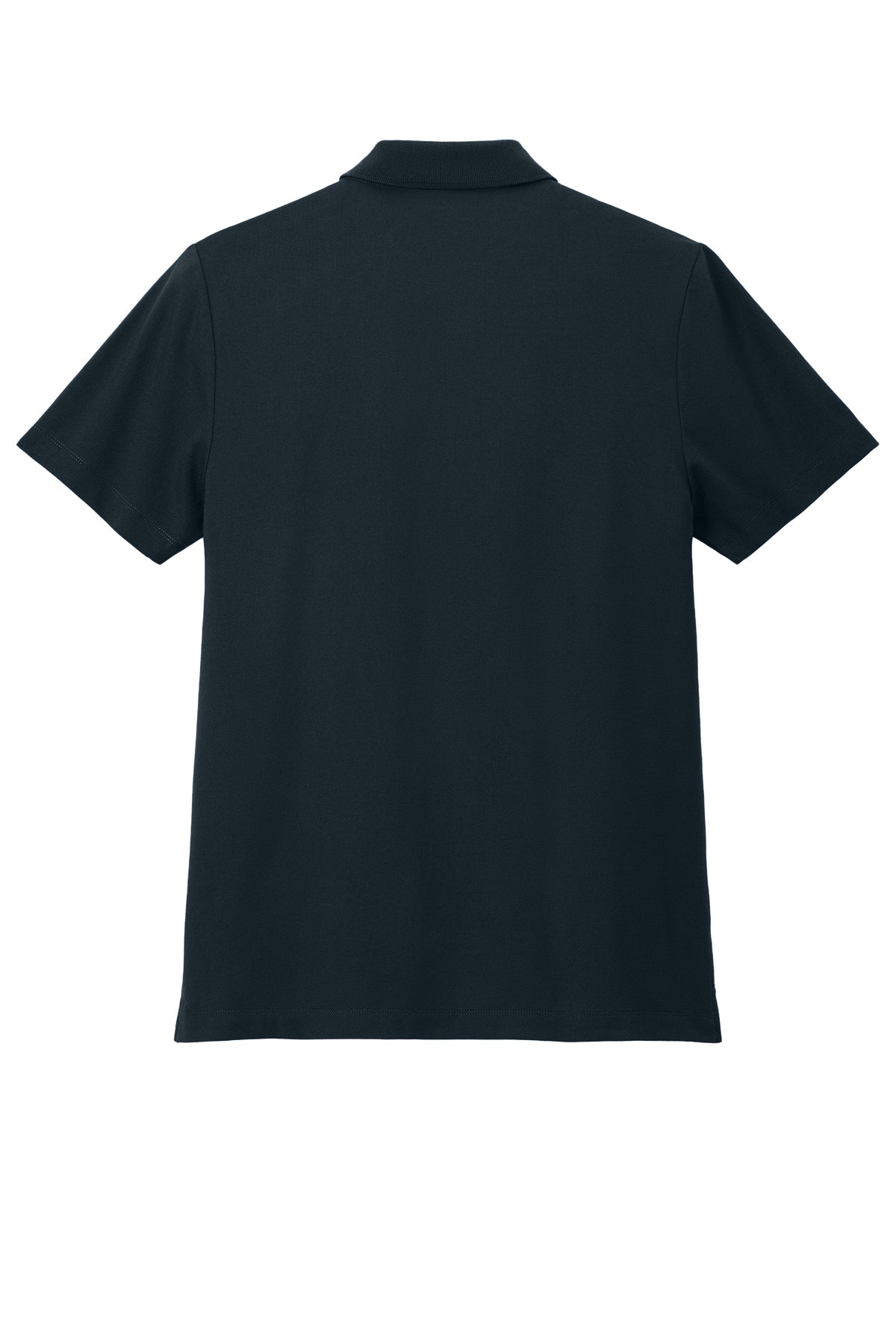 Mercer+Mettle Stretch Pique Polo in Night Navy, back flat