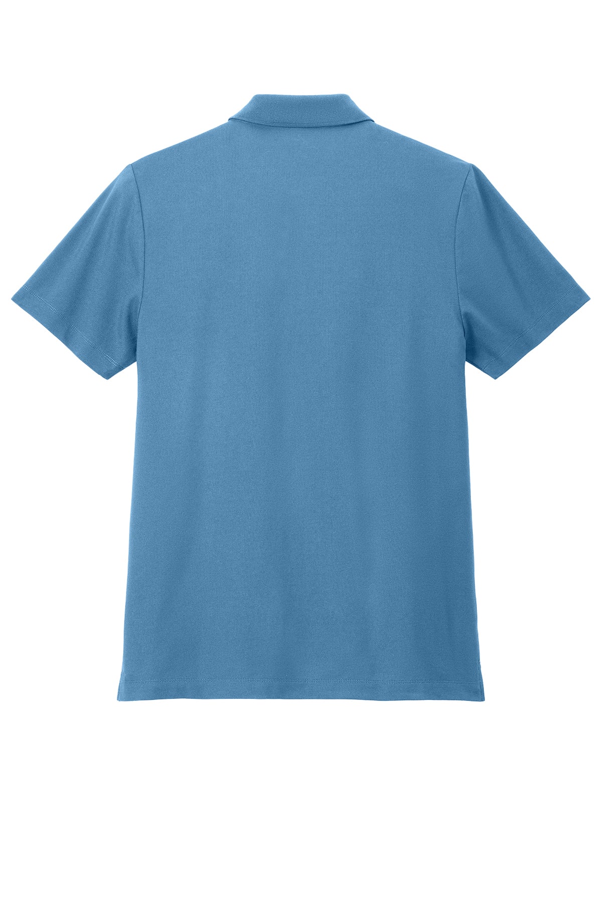 Mercer+Mettle Stretch Pique Polo in Parisian Blue, back flat