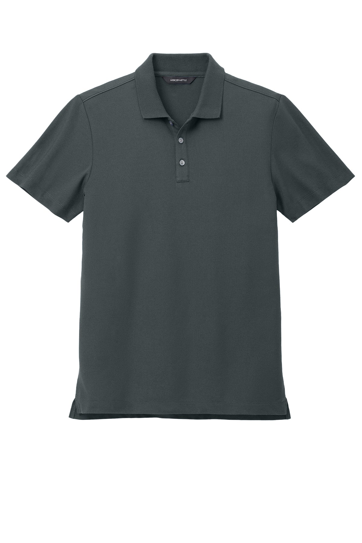Mercer+Mettle Stretch Pique Polo in Storm Grey, front flat