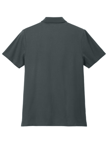 Mercer+Mettle Stretch Pique Polo in Storm Grey, back flat