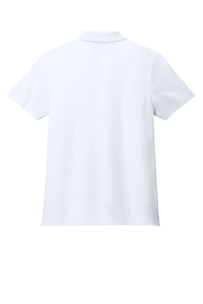 Mercer+Mettle Stretch Pique Polo in White, back flat