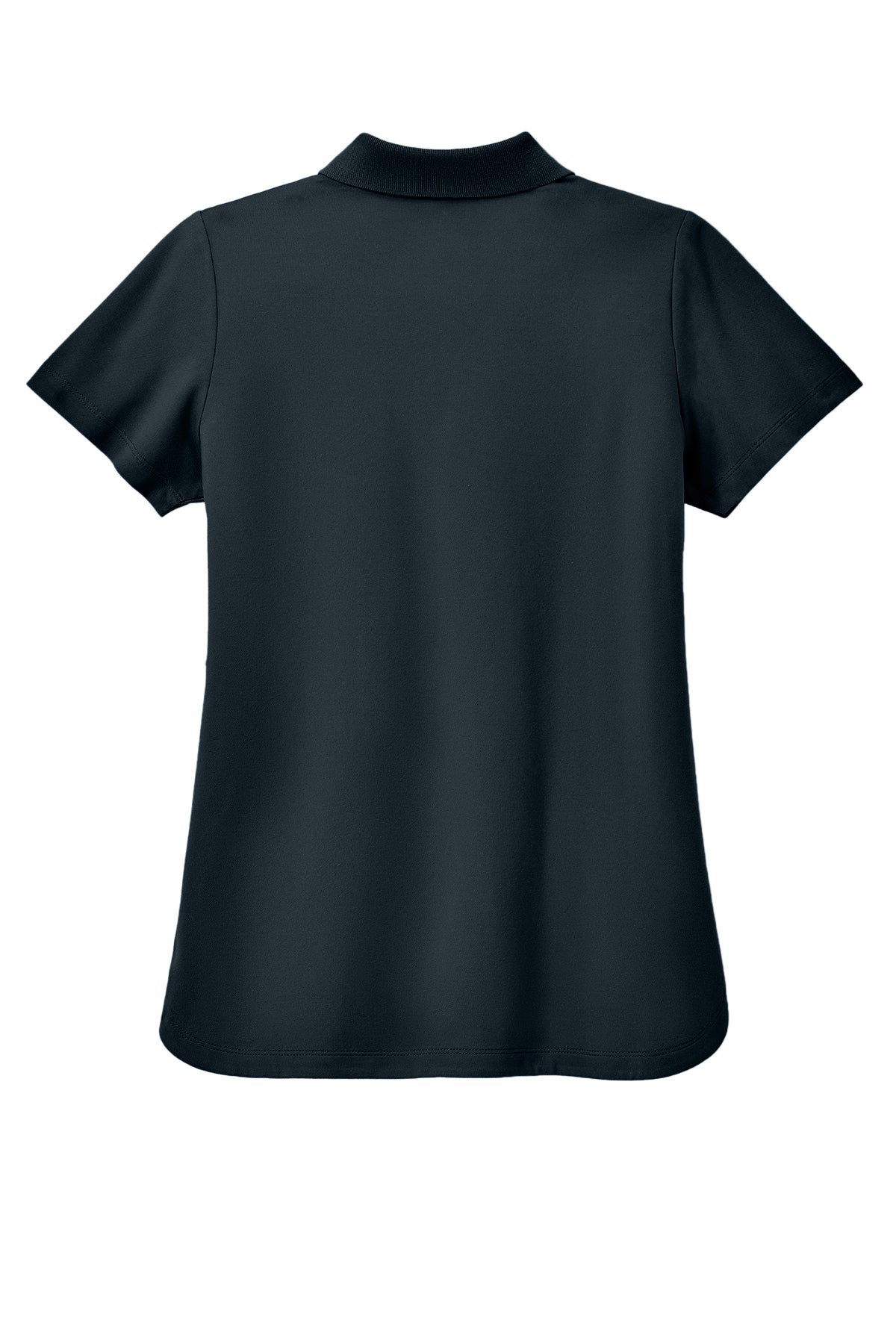 Mercer+Mettle Women’s Stretch Pique Polo in Night Navy, back flat