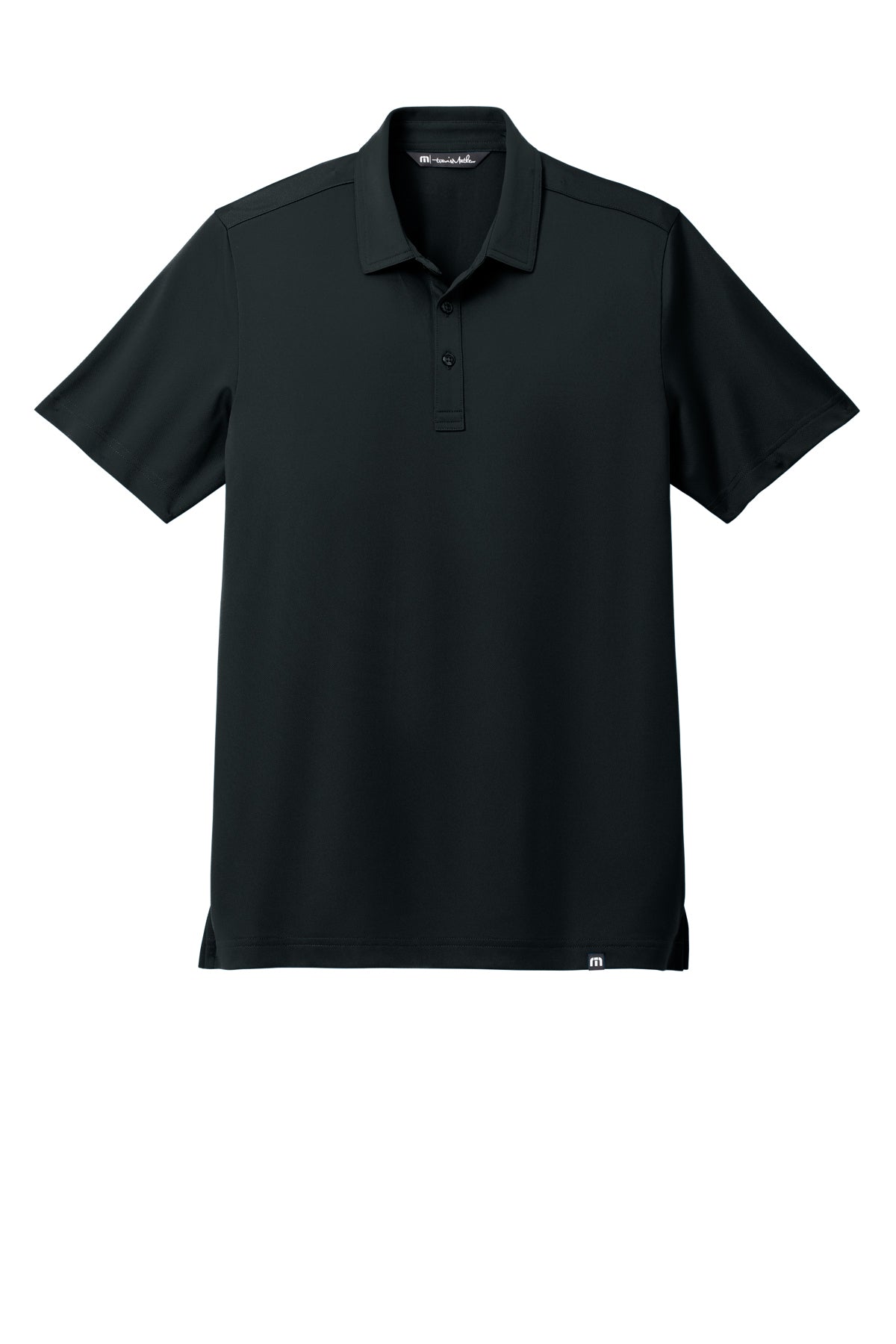 TravisMathew Cabana Solid Polo in Black, front flat