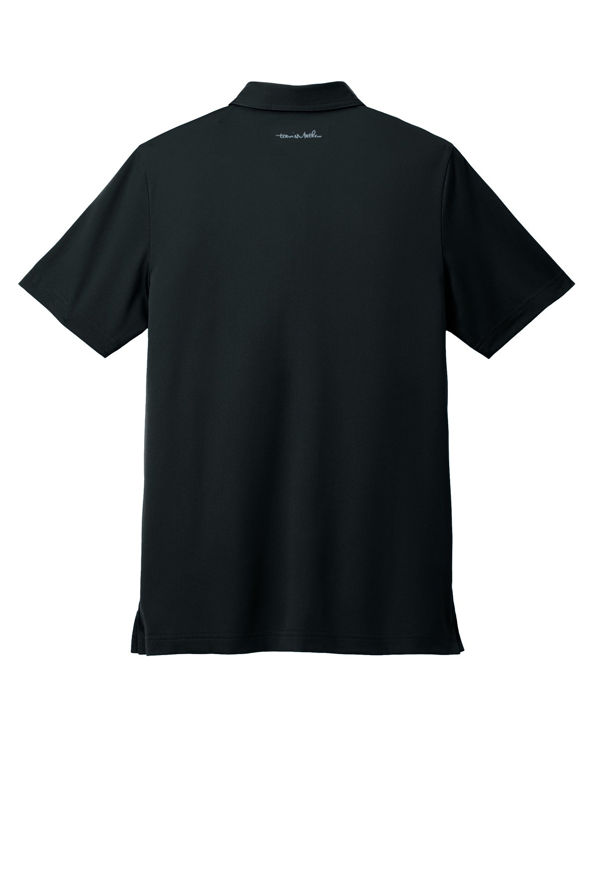TravisMathew Cabana Solid Polo in Black, back flat