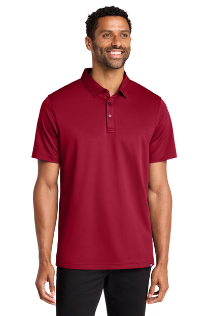 TravisMathew Cabana Solid Polo in Crimson, front on model